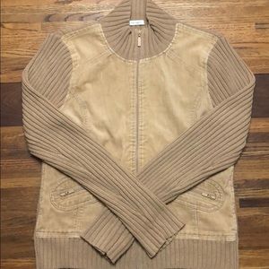 Halogen Knit Corduroy Zip Jacket